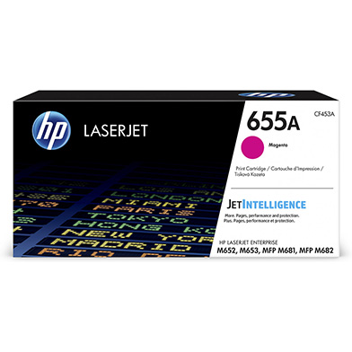 HP CF453A 655A Magenta Original LaserJet Toner Cartridge (10,500 Pages)